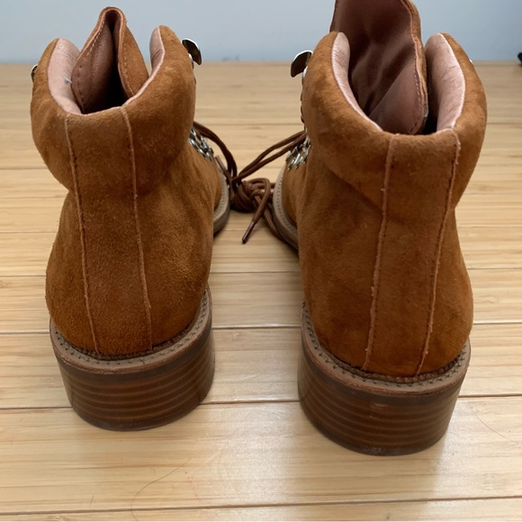 RARE Jeffrey Campbell Free People Brown Suede Lace Up Hiking Boots 8 NWT - Picture 4 of 5